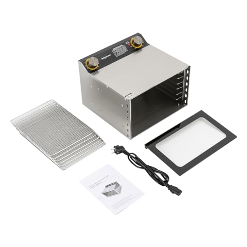 Lebensmittel-Trocknungsmaschine aus Edelstahl,Lebensmittel-Trocknungsmaschine,30-90℃,12h-Timer,Dörrautomat für die meisten Arten von Obst, Gemüse usw (6-stufige Lebensmittel-Trocknungsmaschine) – Bild 7