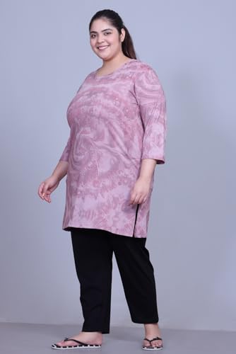 Image of RYSH Women's Plus Size Printed Longline Tops | Printed longline tops in multiple colours and plus sizes