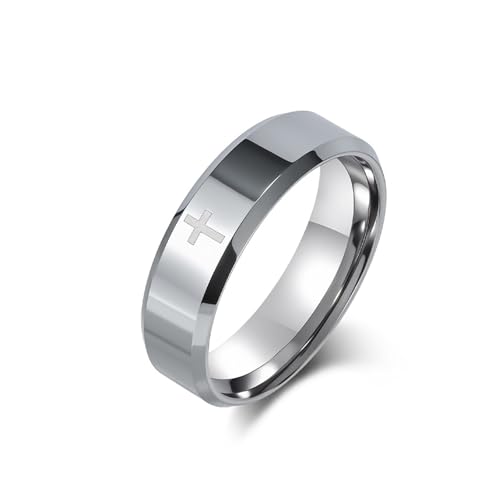 Alliance homme tungstène bague anti rayures acier inoxydable taille 64