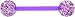 14g 16mm (5/8 Inch) Hypoallergenic PTFE Flexible Purple Ultra Glitter Nipple & Tongue Ring Barbell