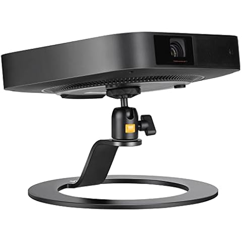 jusmo Aluminum Desktop Projector Stand w Ballhead Angle Adjustment, Table Projector Stand Adjustable Tilt for Nebula, XGIMI, VANKYO, BenQ, PVO, TMY, AuKing and Most LCD/DLP Video Projectors Cover