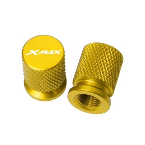 Ventilschaftkappen Reifen Ventil Kappen Für YAM&AHA Xmax 300 250 400 125 Xmax300 Xmax250 XMAX400 Xmax125(Gold)