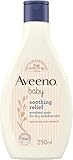 Aveeno Baby Soothing Relief Emollient Wash (1 x 250ml), Unscented, Gentle and Tear-Free Baby Wash with Natural Oat Oil & Vitamin E, Skin Feels Moisturised for 24 Hours, for Dry, Sensitive Skin