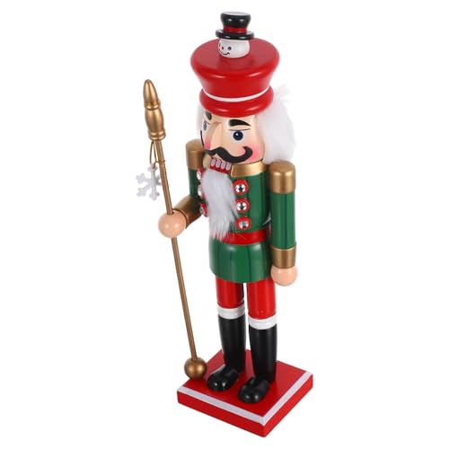 LOORGVEL Figura Cascanueces Soldado de Madera Decoración de Navidad Estable y Artesanal para Mesa Escritorio Hogar Oficina