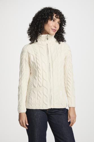 Image of Zippered Wool Sweater by Aran Woollen Mills