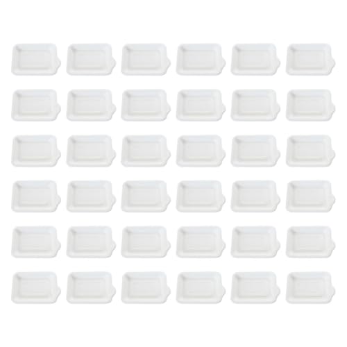 DECORNIJIA Platos Rectangulares de Papel Desechables de Bagazo de Caña de Azúcar, Resistentes al Calor Fugas, Pack de 75 Unidades para Barbacoas, Fiestas y Picnics al Aire Libre