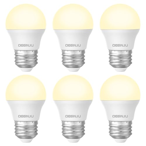 Image of DEGNJU LED Refrigerator Light Bulb, 40W Equivalent, 120V, Fridge Light Bulb 2700K Soft White, A15 Appliance Bulb 5.5W for Freezer, 650LM, E26 Standard Base, 120V, Non-Dimmable, 6 Pack