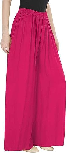 Image of Fancy Star Women Super-Combed Cotton and Rayon Solid Full Length Regular Palazzo
