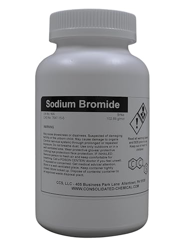 Sodium Bromide - High Purity Industrial and Laboratory Grade - Water Treatment, Photographic Processing, Chemical Industry, Laboratory Regent - 250g