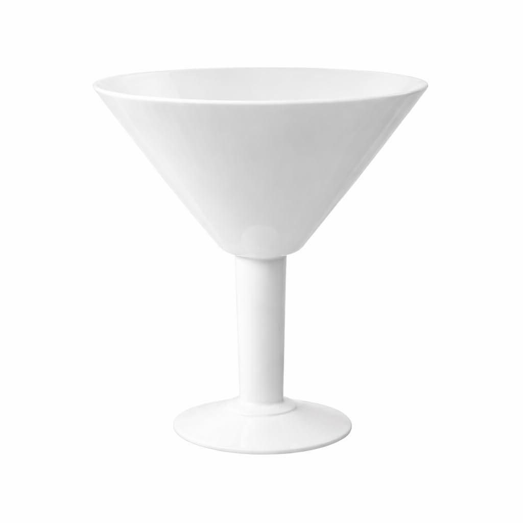 bar@drinkstuff Grande Acrylic Martini Glass 73oz / 2ltr - Oversized Plastic Cocktail Glass Ideal for Centrepieces (White)