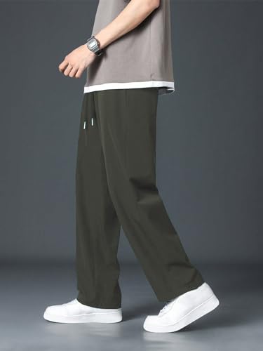 Image of GRECIILOOKS Men's Baggy Track Pants | Oversized Loose Fit Joggers for Men | Comfortable Streetwear & Gym Wear Lower | Casual Stylish Track Pant