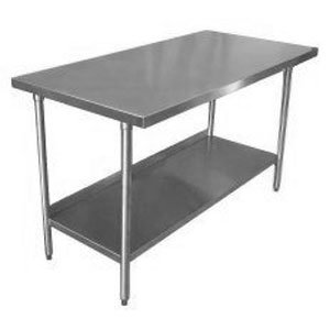 WORK TABLE FOOD PREP WORKTABLE RESTAURANT SUPPLY STAINLESS STEEL 24 x 24