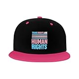 dpgufpv cappello da baseball trans rights are human rights lgbt regalo camionista cappello da baseball donna uomo papà cappello snapback cappello da cowboy bianco, rosa, taglia unica