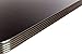 Oak Street Manufacturing AE3648 Milled Aluminum Edge Table Top with Black Laminate, 48" Length x 36" Width x 1-1/4" Thick