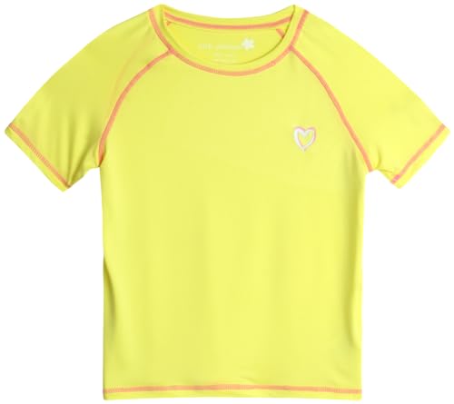 Image of Pink Platinum Girls Swim Shirt - Lightweight Quick Dry Short Sleeve Rash Guard for Girls, Swim Top w /UPF 50+ Sun Protection