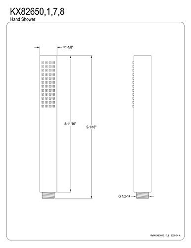 Kingston Brass Regadera de Mano Claremont Mate Negro miniatura 2