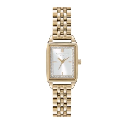 Image of Olivia Burton Rectangular Women's Watch - 25.5mm, 3H Quartz Movement, Stainless Steel, Water Resistant 30M (3ATM)