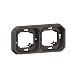 Produktbild LEGRAND, Plexo New Feuchtraum-Unterputz-Tragrahmen, 2-fach, horizontal und vertikal, Farbe: Anthrazit, 069607L