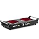 CUSIMAX Elektrische Kochplatte mit Kühlgriffen, 900 W + 1200 W, doppelte Infrarot-Kochplatte, tragbar mit einstellbarer Temperatur, 15 cm + 18 cm zum Kochen, kompatibel mit