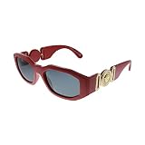 Versace Man Sunglasses Red Frame, Dark Grey Lenses, 53MM