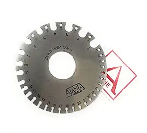 Aone Ajanta Precision Wire Gauge Round with SWG 1-36 & mm Measuring for Wire/Plate Manufacturer, Fabricators, Traders and Jewellers for Showroom, Workshop, Goldsmith, Jewellery Making, Hobby Craft DIY