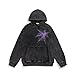 Obenie Retro Y2K Hoodie Gothic Casual Alphabet Blast Print Pattern Skull Fashion Hoodie Men Harajuku Men Clothing (black 1,XL,X-Large)