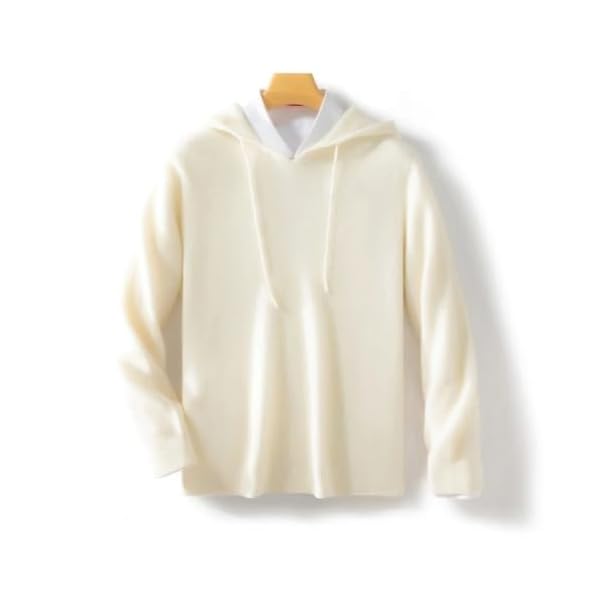 Men's Casual Sweater Pullover 100 Percent Merino Wool Sweater Fall Winter Thick Warm Tether Hoodie Pullover Clothing - Image 4