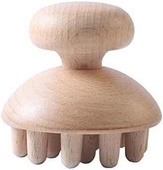 Mushroom Wood Therapy Massager Tool Mushroom Full Body Wood Massager Portable with Point for Pain P9C6 Relief Down Up