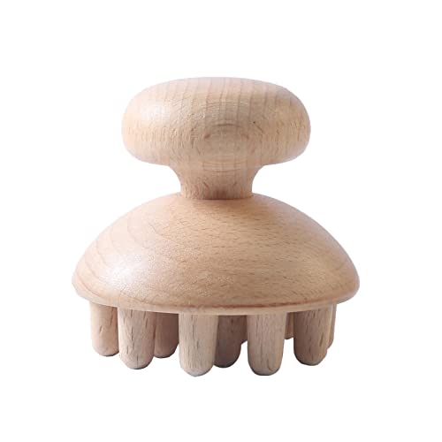 Mushroom Wood Therapy Massager Tool Mushroom Full Body Wood Massager Portable With Point For Pain P9C6 Relief Down Up #TOP1