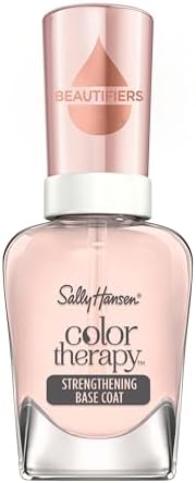 Sally Hansen Nail Treatment Color Therapy™ Base Coat | Infused with Argan Oil | Long Lasting, Healthy Nails, Strengthening & Nourishing