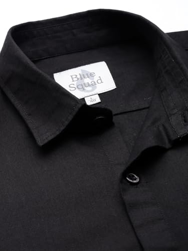 Image of Men's Cotton Linen Solid Shirt | Slim Fit Full Sleeve Casual Shirt | Lightweight | Breaethable | Stylish