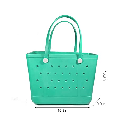 Image of Beach Bag X Large Rubber Tote Bag, Waterproof Washable Open for Women Croc Bag Hand Bag for Beach Pool Yoga