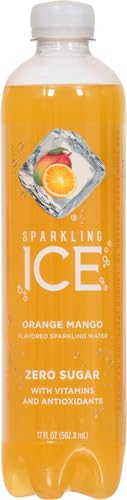 Image of Sparkling Ice, Orange Mango Sparkling Water, Zero Sugar Flavored Water, with Antioxidants and Vitamins, 17 fl oz Bottle (Pack of 6)