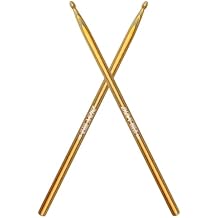 Drumsticks for Drums, Colorful Wood Drum Sticks, Consistent Weight and Pitch, Straight, Durable Drum Stick for Jazz Drum Electronic Drums set, Professional Drum Stick Yellow, 5a