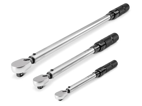 TEKTON 1/4 3/8 1/2 Inch Drive Micrometer Torque Wrench Set | TRQ95902