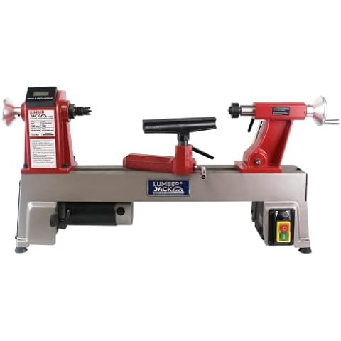 Mini Wood Lathe with Digital Variable Speed & Cast Iron Base, Woodturning Machine Cover