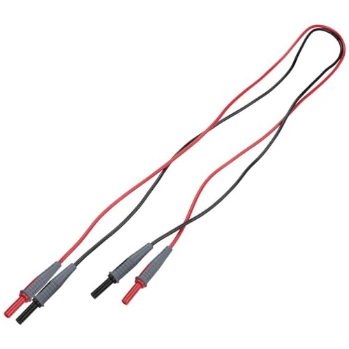 Image of Klein Tools 69359 Lead Adapters, Attach to Alligator Clips, Outlet Tabs /Prongs, for All Meters with Banana-Type Connectors, 3-Foot Pair