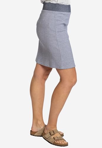 ELKLINE Damen Sweatrock Breath aus Baumwolle gerader Schnitt | 2069020, Größe:42, Farbe:darkblue - White