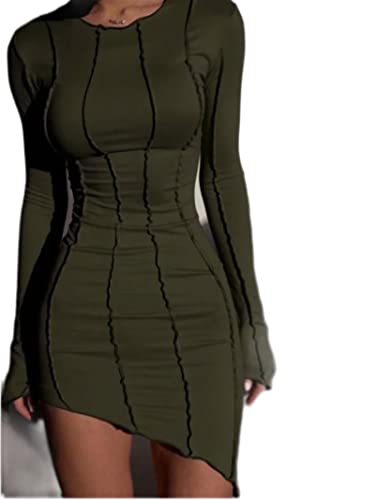 Robe sexy rouge élégante en patchwork coupe ajustée pour fête chic - 3