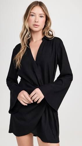 L*Space Las Palmas Dress for Women, Mini-Dress with Tie Front Wrap, Adjustable Tie, Plus Hook & Eye Closure2