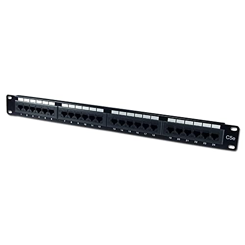 QVS 24Port Shielded CAT5/RJ45 110Block Patch Panel