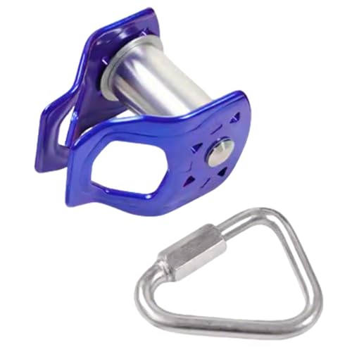 Poulie de Slacklines coulissante, Curseur de Chariot Robuste, butée de Frein de tyrolienne, pour Parcours d'obstacles d'arrière-Cour d'aire de Jeux extérieure et équipement de Fitness d'escalade