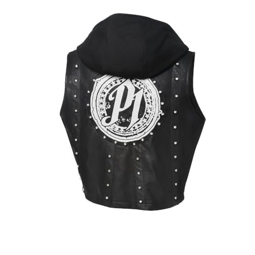Mens AJ style PU Faux Leahter Vest Halloween Costume2