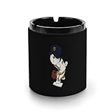 ドラえもん 灰皿 革製灰皿 丸い円筒形 アッシュトレイ 卓上 大容量 屋外 おしゃれ ステンレス おしゃれ 大容量 屋外 室内 防臭 車用 ブラック 洗いやすい インテリア コンパクト