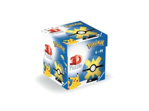 Ravensburger - Puzzle 3d Niños Pokemon Pokeball Bola Rápida | Puzzles 3d Para Niños De 6 Años O...