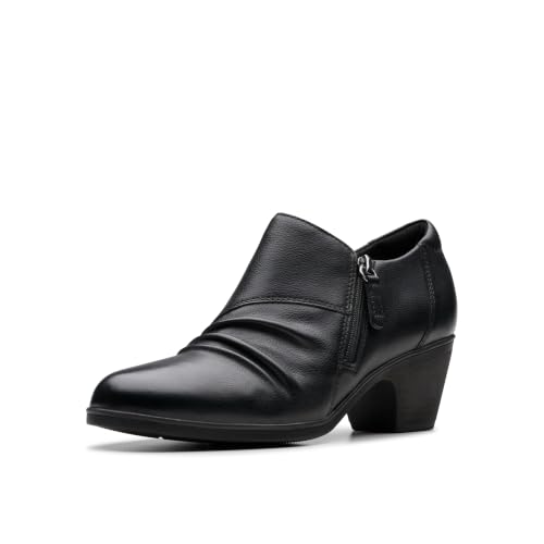 Clarks Damen Emily2 Braley Stiefelette, Schwarz Leder, 37.5 EU Weit – Ansicht 1