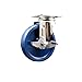 Service Caster Brand 5 Inch 316 Stainless Steel Light Duty Swivel Caster Wheel Solid Polyurethane Wheel ? 300lbs./Caster ? Swivel Plate Caster with Locking Brake