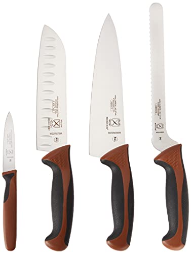 Mercer Culinary Millennia Colors 5-Piece Magnetic Board Set With Chocolate Handles, Rubberwood #TOP1