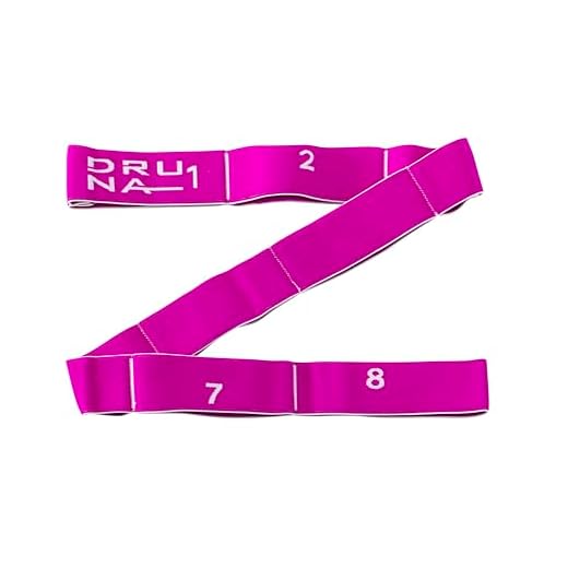 DRUNA Banda Elástica Cinta Cerrada 8 Asas, Estiramiento, Fitness, Gimnasia Rítmica, Yoga, Pilates, Baile (Rosa- Medium)
