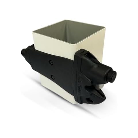 Safetech Hardware ViperX5-5 Two-Sided Gate Latch | Wrap Around Design - No Post Drilling | Padlock Lockable | Left & Right Reversible | Double Gate Access w/Push Button | 5” Vinyl/PVC Gate - Black Cover